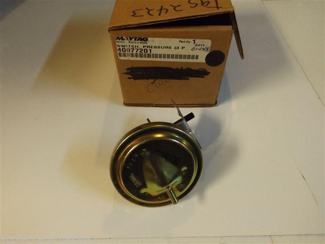 Maytag Washer 40077201 Switch, Pressure (3 Pos) NEW IN BOX Maytag Washer 40077201 Switch, Pressure (3 Pos) NEW IN BOX